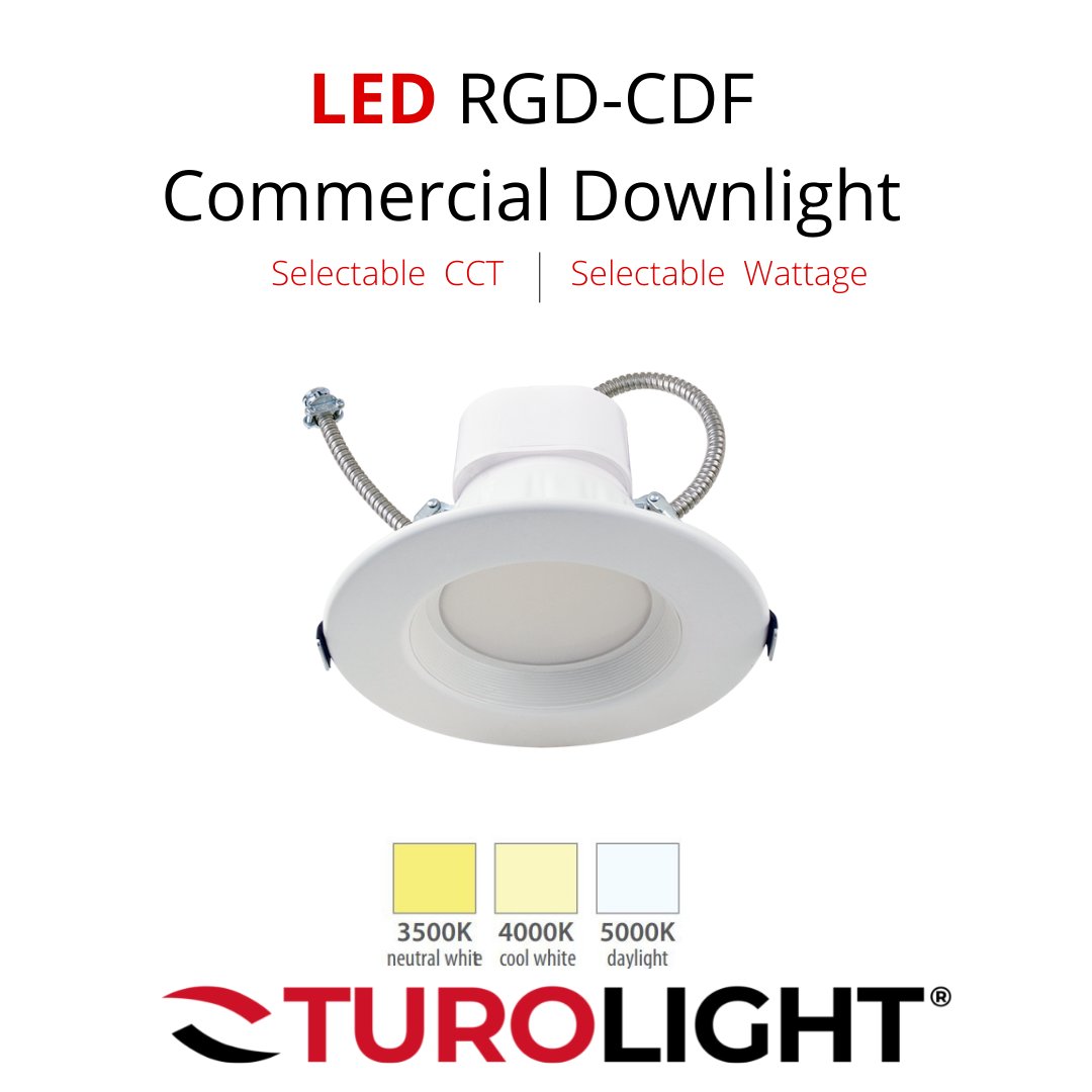 Turolight's tweet photo. #Turolight is highlighting our #LED Commercial Downlight, designed to replace traditional CFL fixtures. 

https://t.co/qBrgnQThB7 

There will be no voltage guess work with this 120-347V Auto-sensing driver! 

This light is perfect for residential/commercial buildings. https://t.co/zUkgCpwB7C