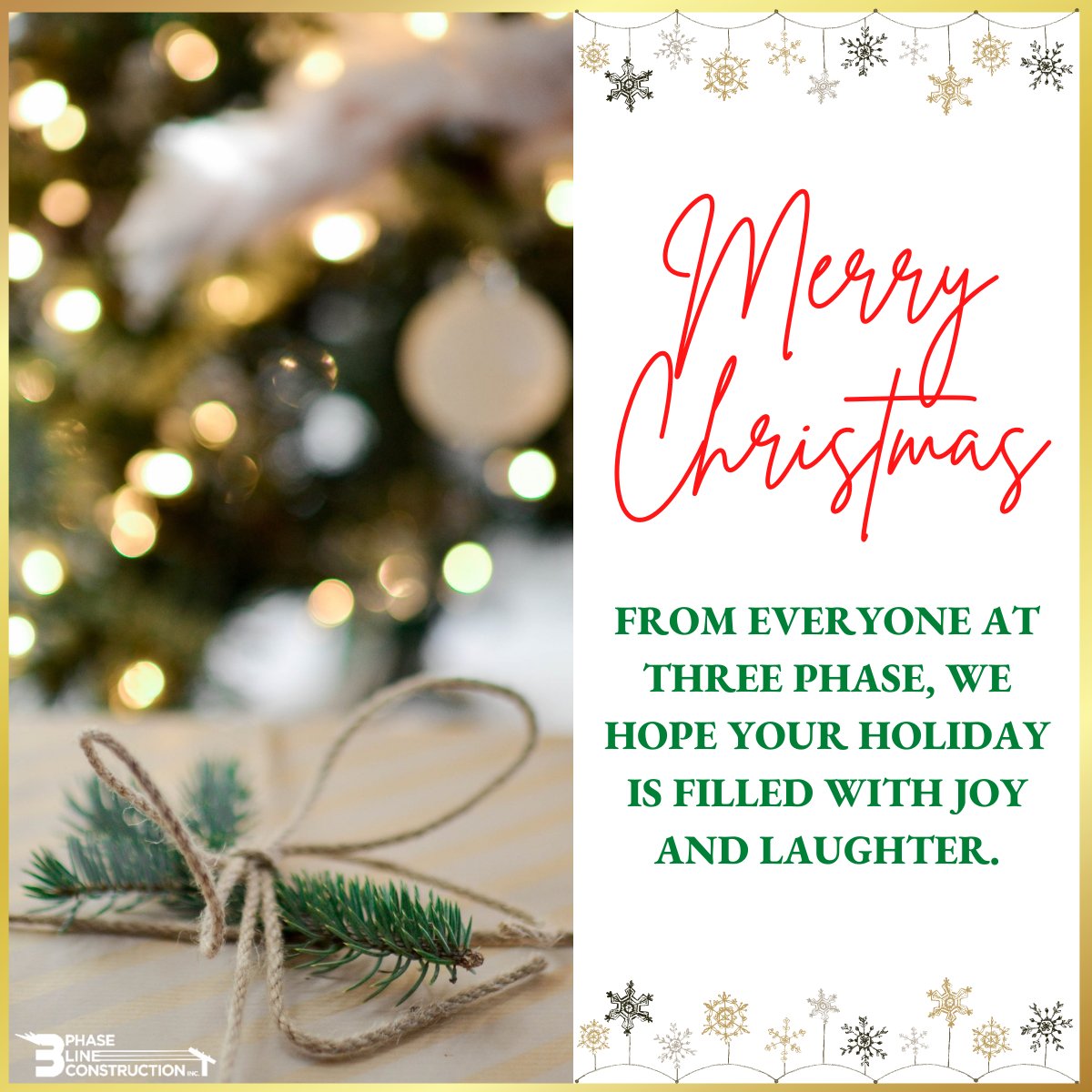 ThreePhaseLine's tweet photo. Merry Christmas from our family to yours!  #merrychristmas #happyholidays https://t.co/bMePXQAph6