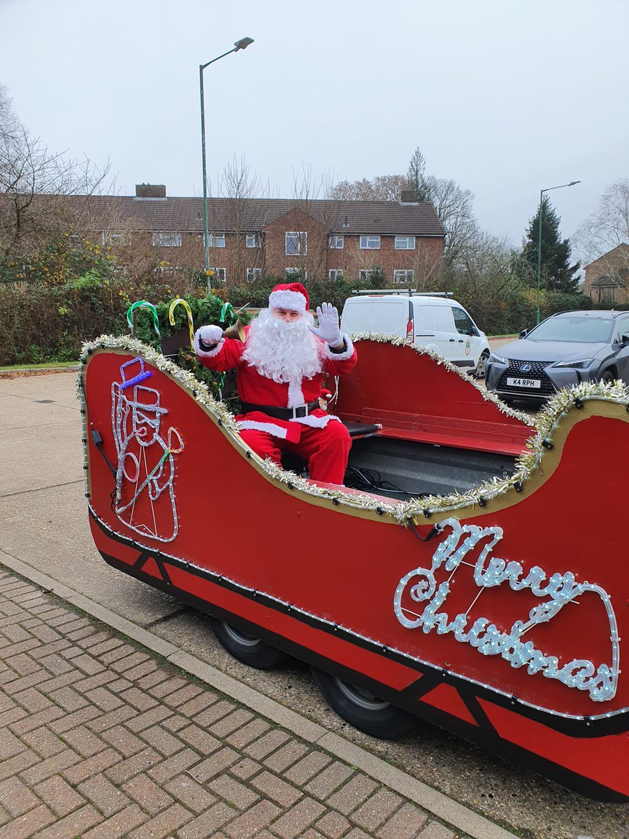 hatfieldrotary's tweet photo. @claretlife had the pleasure of being Santa at Southfield junior school for SEND children in Hatfield to deliver presents to the children. Hatfield Rotary funded the presents and helped Santa get there. 

Very emotional Santa by the end of it. Tugged at the heart strings. 
#santa https://t.co/i3H8Nli6l7