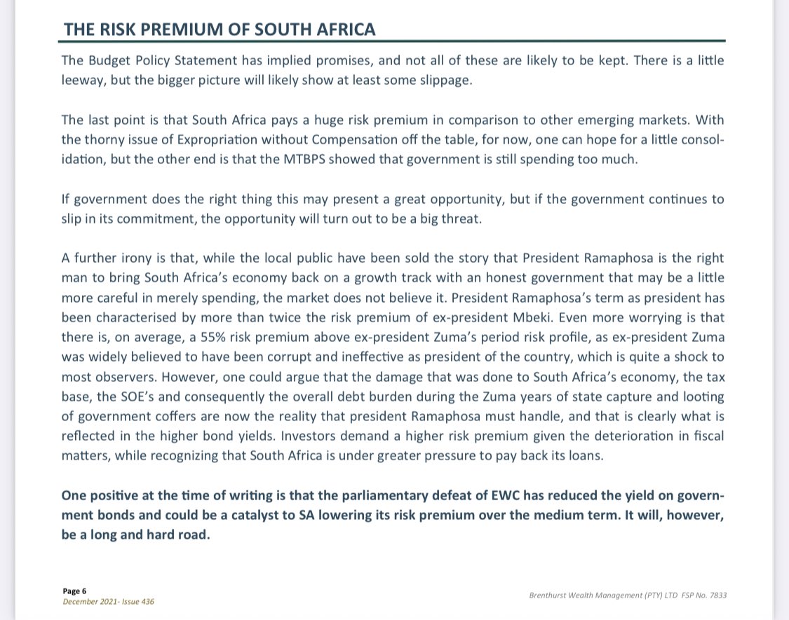 DeanMacpherson's tweet photo. Brutal honesty from @BrenthurstSA on the complete failure of Ramaphosa’s presidency. Imagine being seen to be more risky than Zuma! https://t.co/EVwatrrLQg