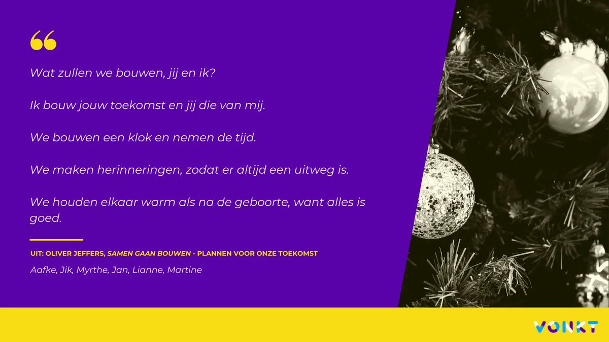 Ook in 2022 bouwen wij graag - samen met jullie - verder aan zinvoller onderwijs. 

Fijne feestdagen en alle goeds voor het nieuwe jaar toegewenst!  ✨