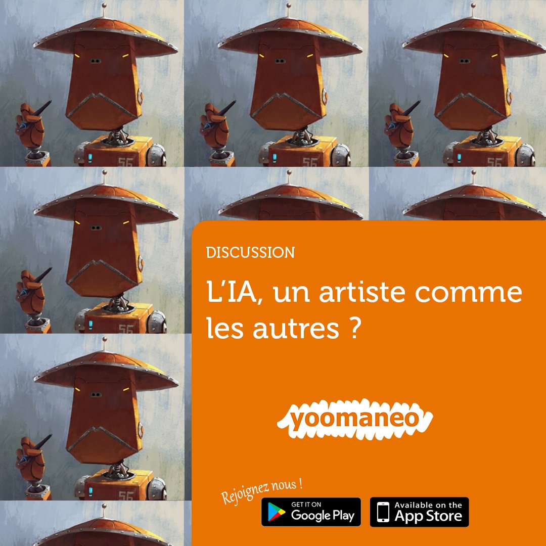 yoomaneo's tweet photo. L‘IA derrière l’application Wombo dream transforme vos mots clefs en étonnantes peintures numériques. Mais est-ce vraiment de l’art ? 🎨
 
Venez réagir aux premières opinions données par les membres de la communauté yoomaneo !

👉https://t.co/nZ4BnNt0X9
👉https://t.co/4UHpzs8BDI https://t.co/RGi0LOmrsM
