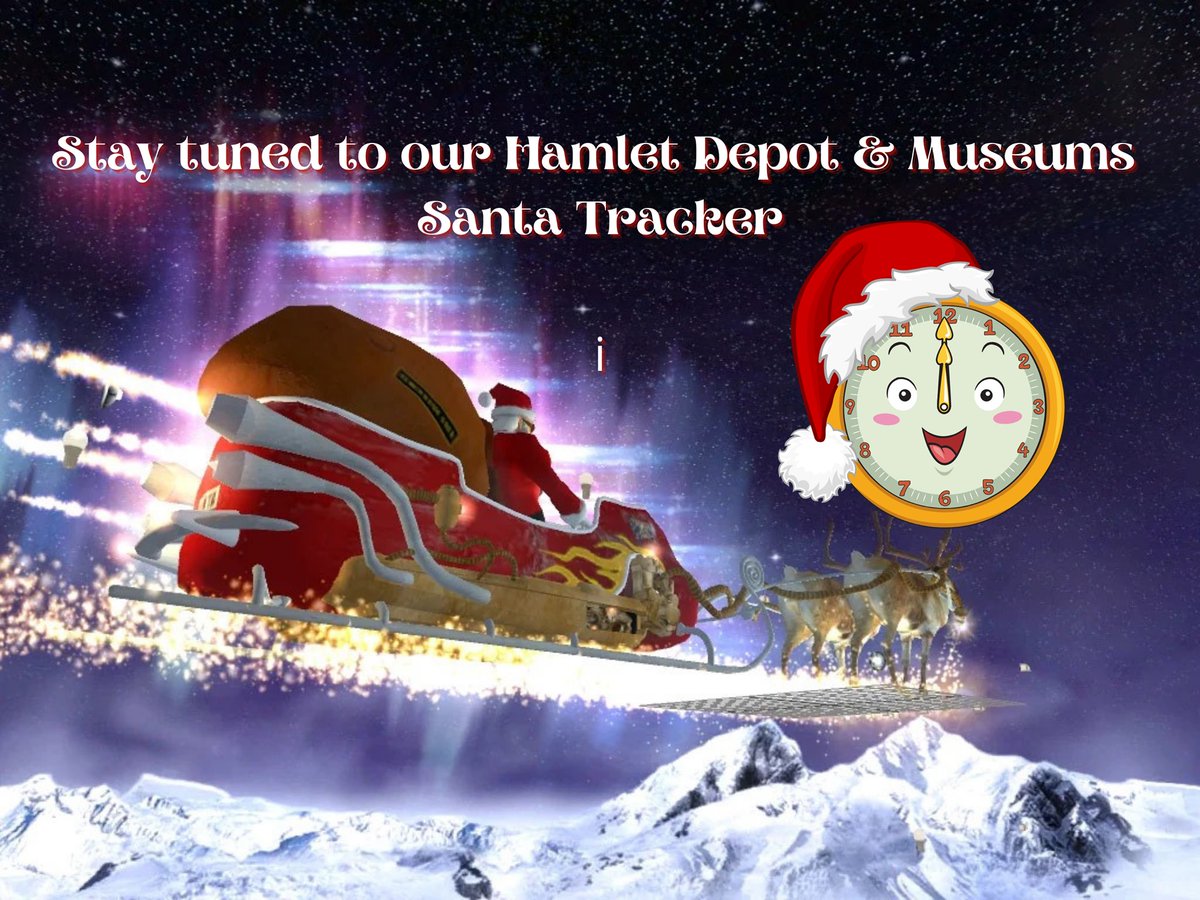 The time of Santa's arrival will be tracked again this year by our Official 🎅 Tracker, Harrison Davis, when Santa's goes down chimneys or through doors Christmas Eve whereever you live around the 🌎 ❗️  So tune it via our Facebook Page!