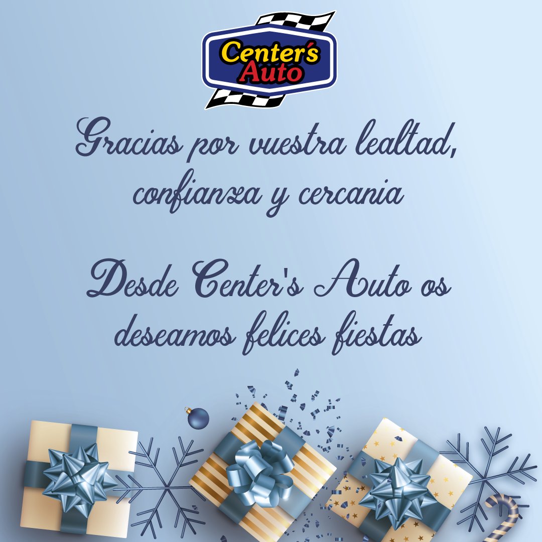 Desde <a href="/CentersAutoGR/">Center's Auto Granada</a> os queremos desear Felices Fiestas.
#centersautogranada #FelizNavidad