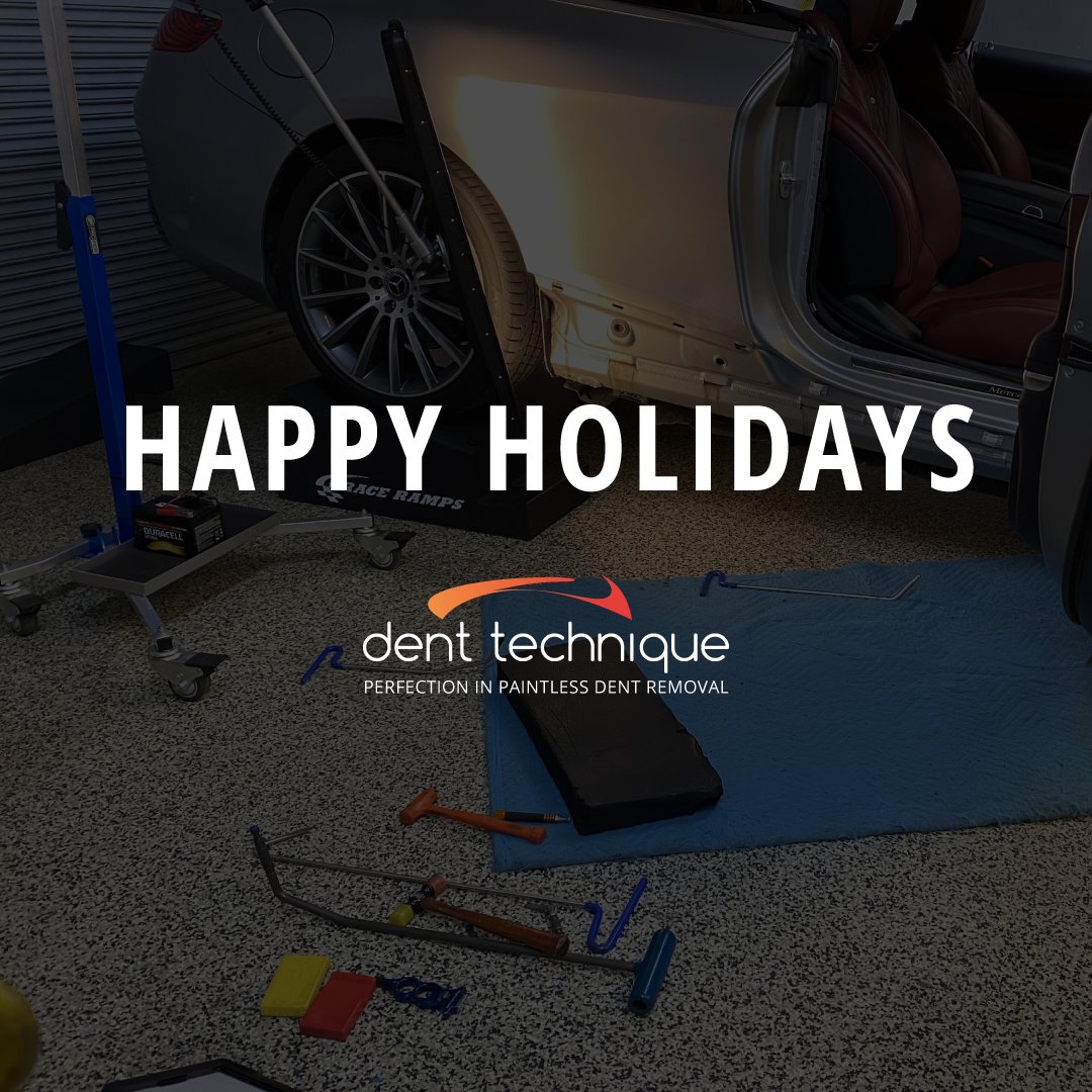 DentTechInc's tweet image. The Dent Technique team wishes all our clients, family, and friends a safe, healthy, and happy holiday season. We will be closed tomorrow and Friday and we will reopen Monday with regular hours. ☃️ 
#holiday #happyholidays #denttechnique #jaxdentremoval #jaxpdr