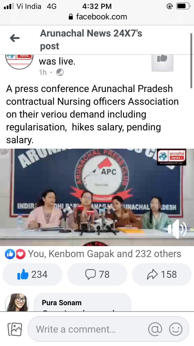 DalangMapi's tweet photo. Hope state govt. Will listen to our problem before too late#regularizenursingofficers
@PemaKhanduBJP @ChownaMeinBJP @libang_alo 
@AngoBagra @NgilyangSella @tada_bengia https://t.co/fdybB1WZxe