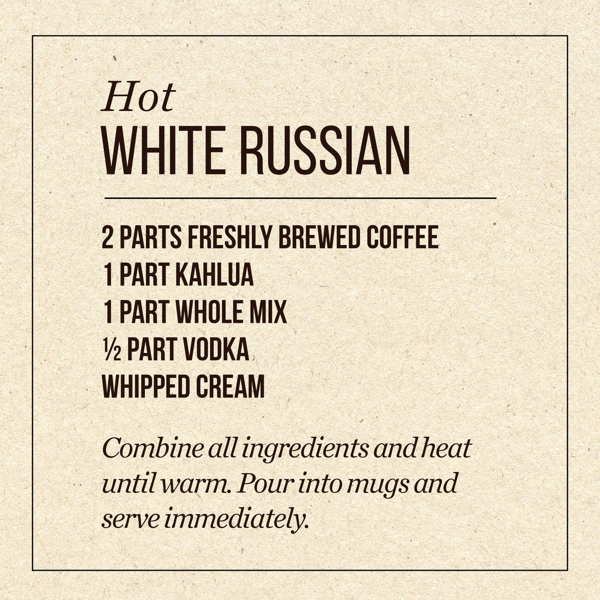 the_Shinebox's tweet photo. We’re taking our libations to the next level with this toasty White Russian — a tasty treat to warm you up from the inside out. 

#shinebox #Cocktails #agencylife #MPLSagency https://t.co/S8zlKnSRY3