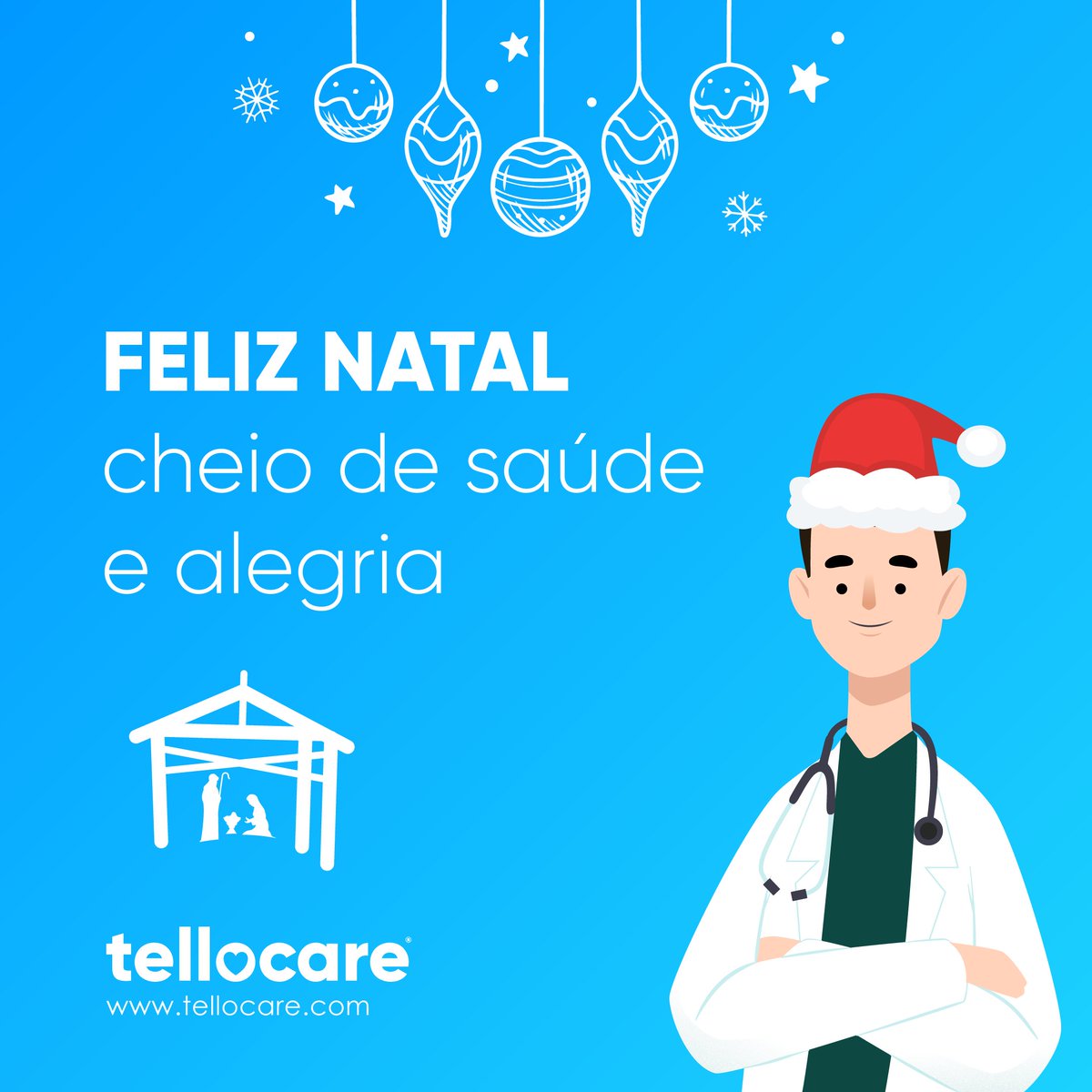 tellocare's tweet photo. Natal é tempo de comemorar a vida, espalhar o amor e semear a esperança. A Tellocare deseja-lhe um Feliz Natal! 🎄🎅‍  #tellocare #natal #natal2021 #teleconsultas #telemedicina https://t.co/3Zlmq0Z0zT