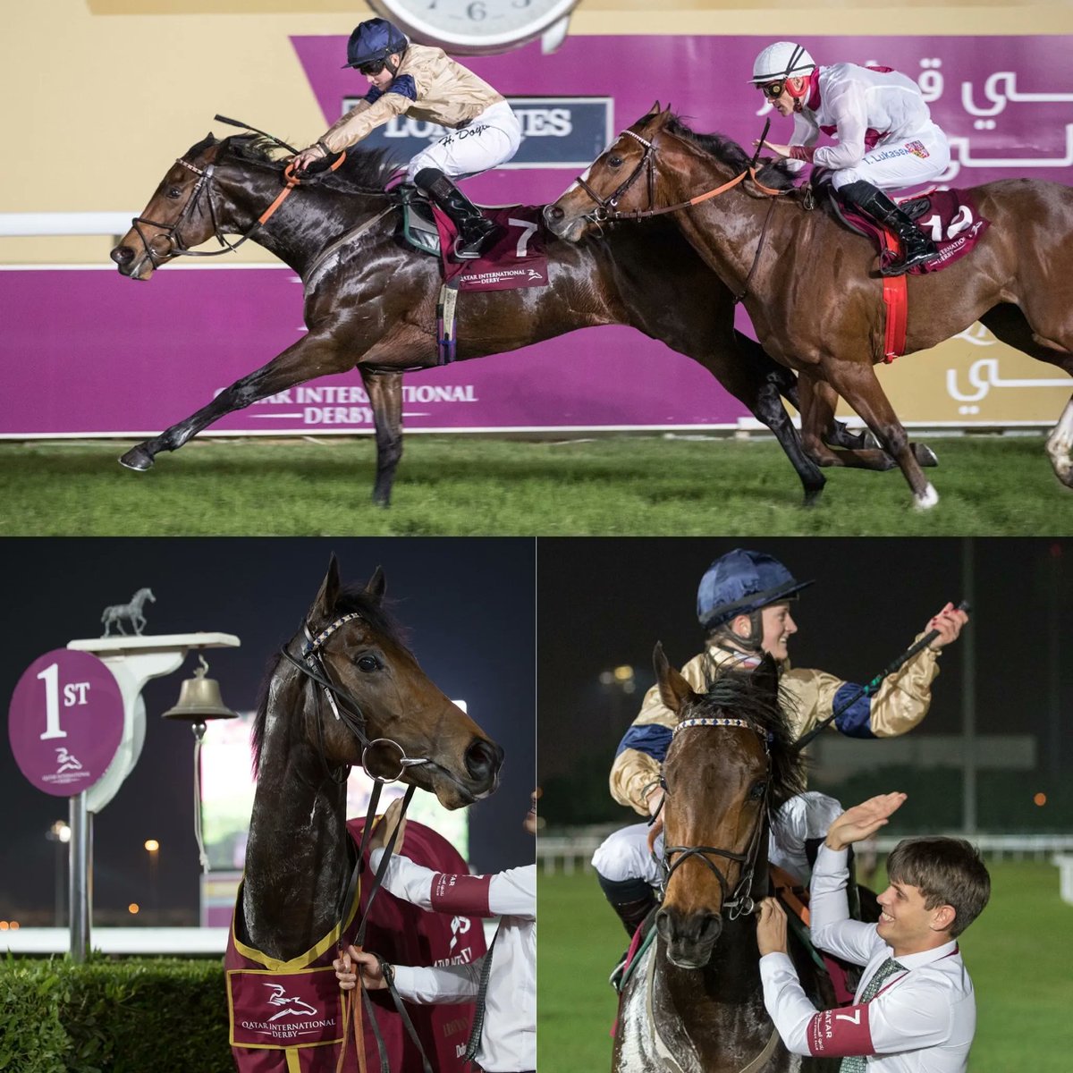 HambletonRacing's tweet photo. It's the Al Rayyan Stakes in Doha today so our #ThrowbackThursday is of the wonderful Maystar winning this race back in 2019! Ridden by the formidable @HollieDoyle1 and trained by the excellent @Archie_Watson team π₯ #RacingMemories #Mayson #MultipleWinner π π π https://t.co/h0Moifnivi