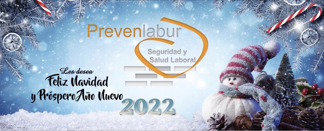 Prevenlabur's tweet photo. EL EQUIPO DE PREVENLABUR, SL, OS DESEA UNA FELIZ NAVIDAD Y PRÓSPERO AÑO NUEVO. SEGURIDAD Y SALUD PARA TODOS!! https://t.co/yCPfzaAJRa