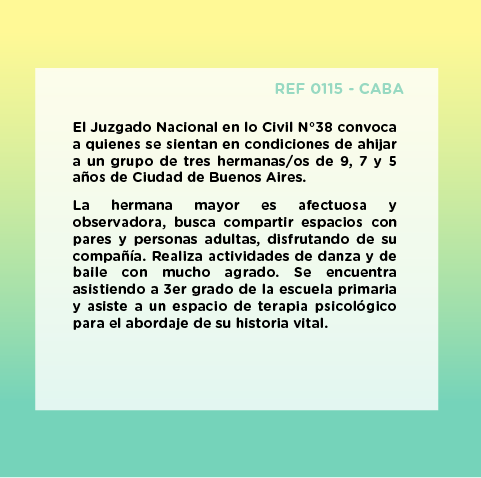 itaticanido's tweet photo. #ConvocatoriasPublicas 👉 Son la última instancia para restituir el derecho de niñas, niños y adolescentes a vivir en una familia.

❗️En esta oportunidad, convocamos a familias residentes en todo el país que deseen ahijar a 3 hermanas/os de 5, 7 y 9 años de #CABA https://t.co/2Acdy1aThj