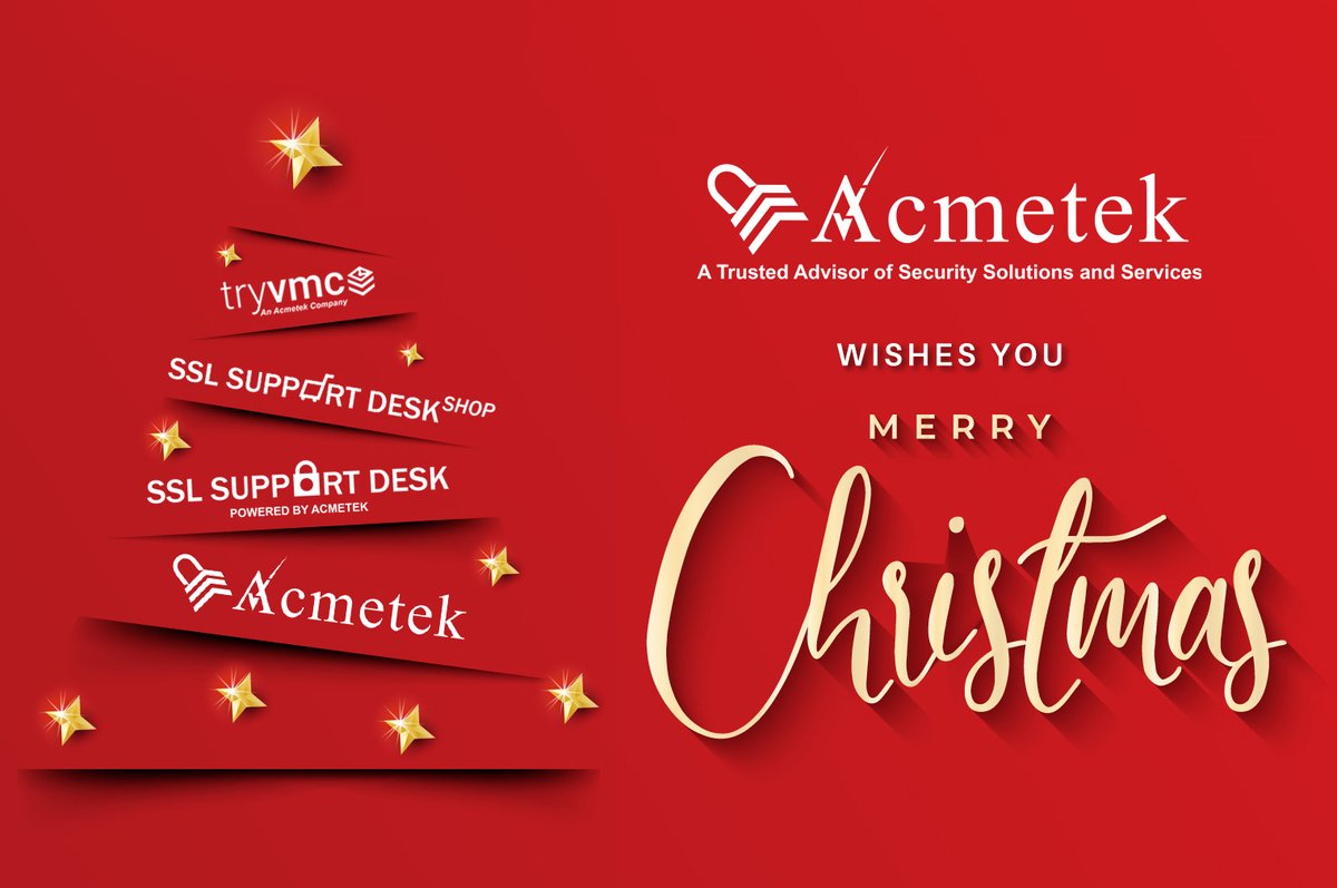 QuantumPKI's tweet image. At this special time of year, we want to thank all of our customers and partners who made our jobs easier and our lives more fulfilling. Thank you for being you.

Merry Christmas and best wishes for 2022. 

- Team Acmetek.

#Acmetek #SecurityFirstMindset #SSL #PKI #Encryption