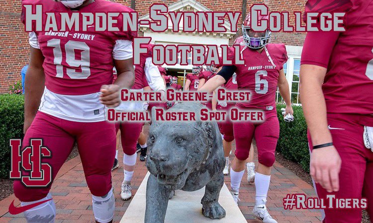 Blessed to receive an official offer from Hampden-Sydney College🙏 <a href="/CoachSkipYoung/">Coach Skip</a> <a href="/The1st_Montana/">Carlos Wray</a> <a href="/Lbowen54/">Coach Bowen</a> <a href="/omarporter1/">Omar Porter</a>