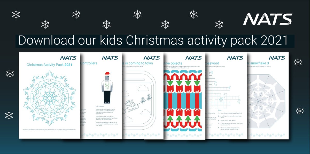 NATS's tweet photo. Teach your little ones about the exciting world of ATC this Christmas break with our festive themed activity pack, perfect for all the family to enjoy 🎨 🎄 
Download it for free at https://t.co/Q5yG7bTHPR 
#LearnWithNATS #Avgeek https://t.co/A8ifsDSvMv