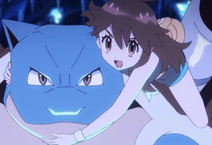 pokemon trainer Blue and Squirtle have come so far 