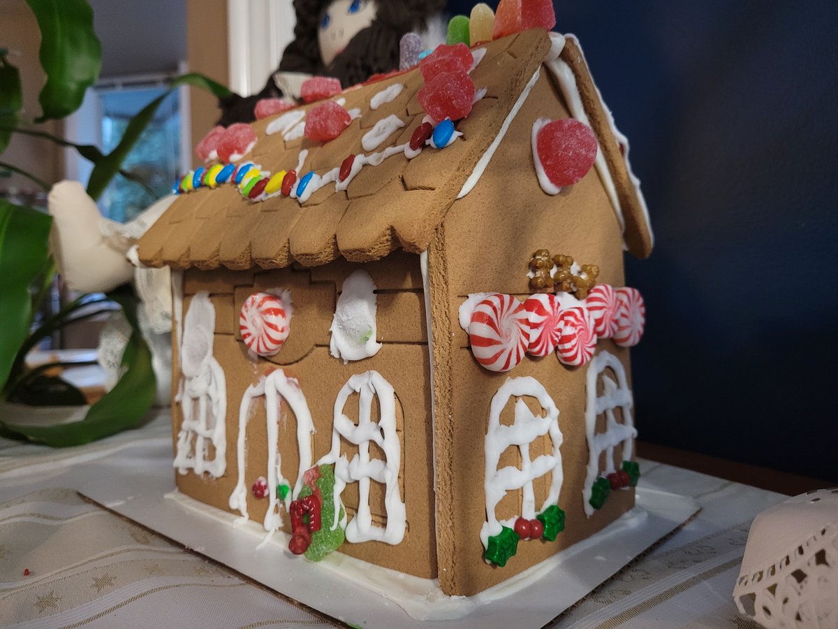 dustinjaywalker's tweet photo. Our weird/redneck #holiday tradition...

My daughter decorates a lovely #gingerbread house just before #ChristmasEve 

On NY's day, my bro and I stuff it full of firecrackers, sprinkle on a little gas and we all gather to watch the candy shards fly. 🧨🤯 

Its days are numbered⬇️ https://t.co/RItwFR0hi1