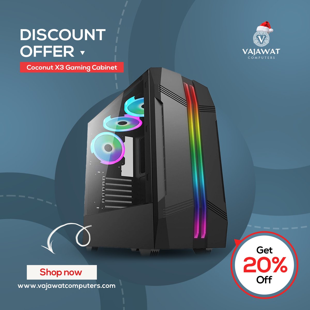 Vajawatcomputer's tweet photo. Coconut X3 Gaming Cabinet at 20% offer which can fulfil your requirements for high-end gaming.

Offer is for time-being so don't miss it and grab the deal now.
@mycocosports 
#coconut #discount #coconutgaming #coconutgamingcabinet #gamingcabinet #cabinet #highperformance https://t.co/q7y6lkOur7