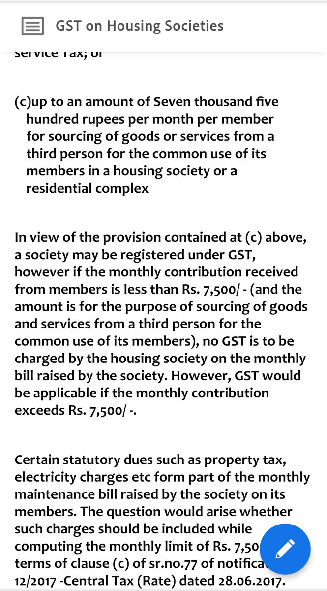 iAmSumitIND's tweet photo. @GST_Council
गाजियाबाद क्रासिंग रिपब्लिक स्थित GH7 सोसाइटी में मेंटेनेंस चार्ज पर हर महीने 18% GST लिया जा रहा है जिसका कोई भी GST बिल रैसिडेंट्स को नही दिया जाता है और ना ही लिए जा रहे GST की कोई डिटेल्स बिल में मेंशन होती है।

@gdagzb
@CrossingKiAwaaz @xingparivar
@fedaoagzb https://t.co/MXdjehQpsJ