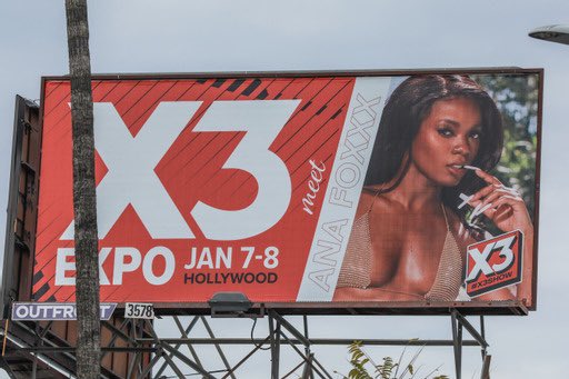2 pic. Look Ma I’m on a billboard in Hollywood for the @x3expo show ? I’m so excited make sure you get