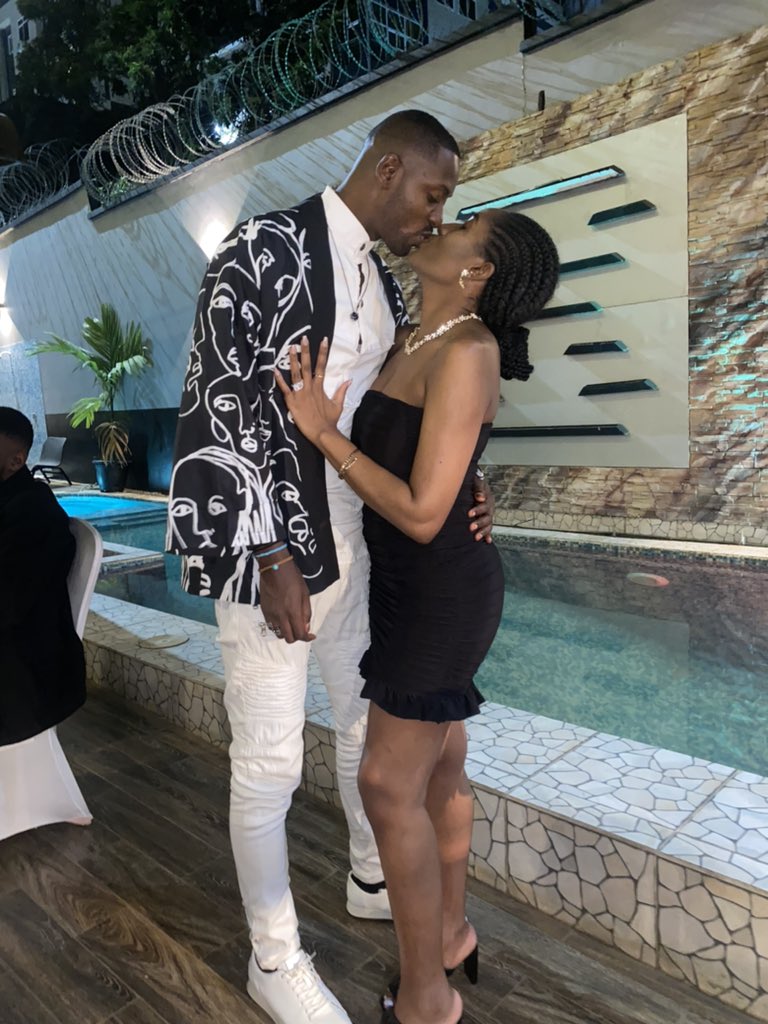 EkwatTV's tweet photo. RichB of Fluri Boys is off the market. The artiste proposed to his girlfriend Tisha Bedoung in front of family and friends 😍❤. 

📸 @AprilsPhynest https://t.co/lJ93uf1sA2