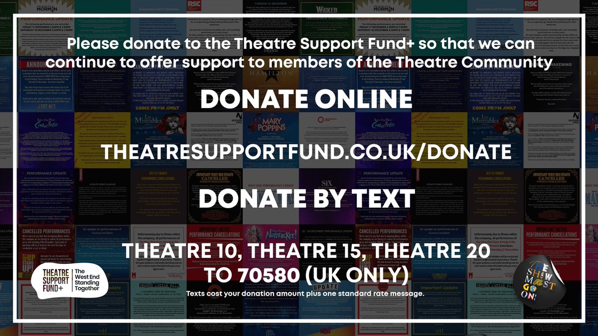 We are now asking that people who supported that campaign, who love theatre, to join us once again to support freelancers in the theatre industry. We all thought this crisis was coming to an end.