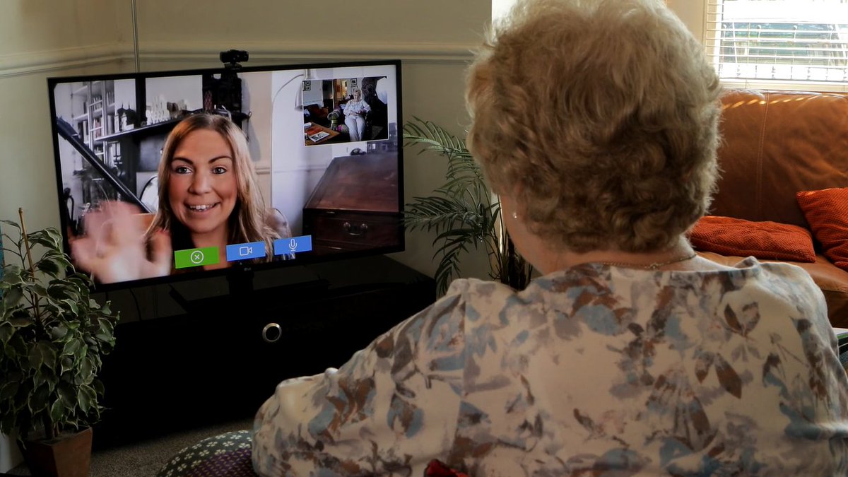 caremessenger's tweet photo. @GillianKeegan 
Care Messenger in partnership with LG has developed a simple TV based video chat and messaging platform that is proving an ideal lifeline for the elderly when COVID has taught us mobiles and tablets are not fit for purpose for them. See https://t.co/pkojpqzCxQ https://t.co/z2cVFA0OJq