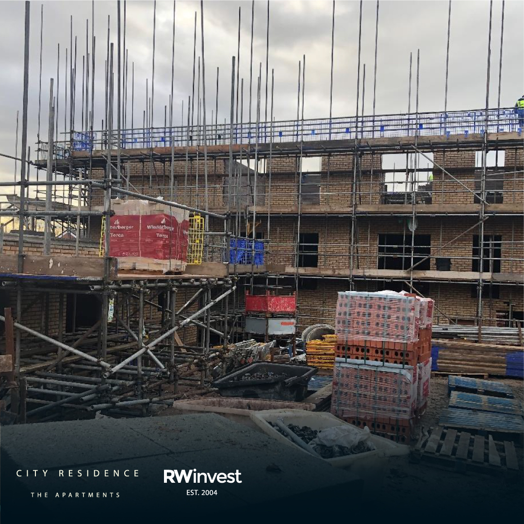 RWInvest's tweet photo. Tasks have completed at City Residence – The Apartments, such as the second floor precast floor slabs to Blocks A and B, and the hollow core first floor slab in Block D.

Work continues to substation brickwork, sprinkler system and scaffolding. Upper floor screed has commenced. https://t.co/JMK3ZuTNnr