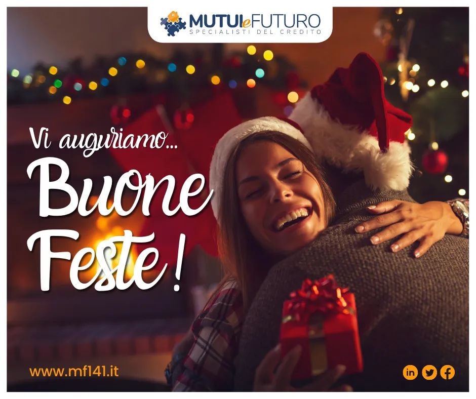 MutuieFuturo's tweet photo. Lo staff di Mutui e Futuro vi augura Buone Feste! 🎁🎄✨ https://t.co/1HZ4ro7rWo