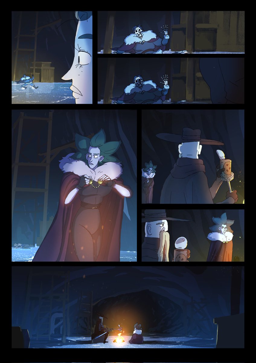 Part 04: Tira notices a fallen knight and must go loot... she is a rogue after all!

Merry Christmas and special thanks to our patrons. We are uploading the comic on patreon.com/talesofalethri… 
#talesofalethrion #skjaldcreative <a href="/MikkelMainz/">Mikkel Mainz 🖐</a> <a href="/Gun_Mouse/">🦚Anna Fischer 🦜</a> #rogue #dnd