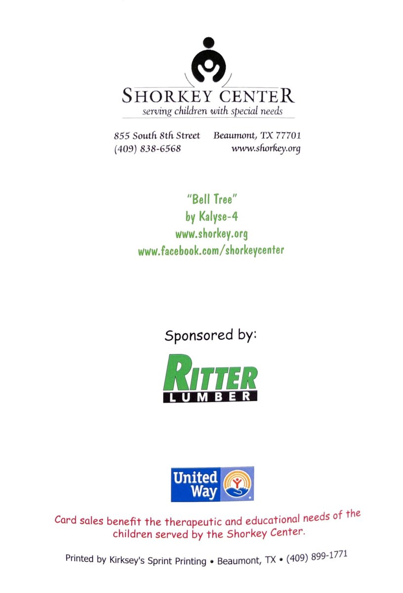 RitterLumber's tweet photo. We want to give a big shoutout to Kalyse and the @ShorkeyCenter for creating our awesome Christmas cards this year! We love supporting our local community! #RitterLumber #ShorkeyCenter #Local #Nederland #Beaumont #Buna #Hemphill https://t.co/YiWCpPWddE