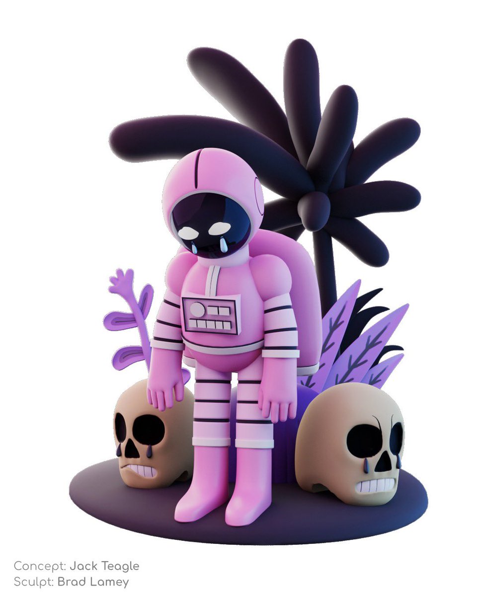 BarbaricPixel's tweet photo. A fun one based on the awesome illustration by @jackteagle. #3dspotlight #3dcw #3dcharacters #3dmodeling #blender3d https://t.co/KXrfNJgkm4