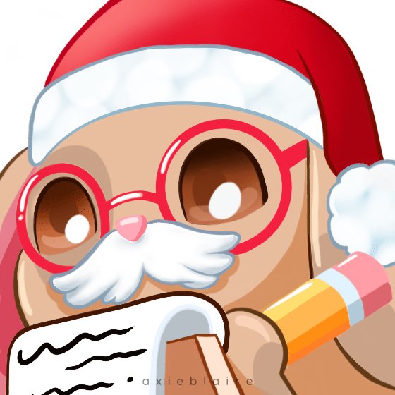 scribblaire's tweet photo. Made some Christmas illustrations for @mystic_scholars using his cute Axies (Kula and Shinigami) &amp; ofc santa Appa listing who's naughty or nice 🤎✨🎄 https://t.co/BgEX6hp1qH