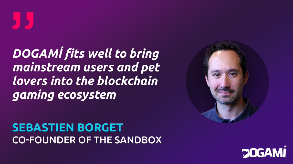 👀 
<a href="/borgetsebastien/">Sebastien 🏞</a>, co-founder of <a href="/TheSandboxGame/">The Sandbox</a>, is an OG Dogamer!

𝗗𝗢𝗚𝗔 𝗗𝗢𝗚𝗔