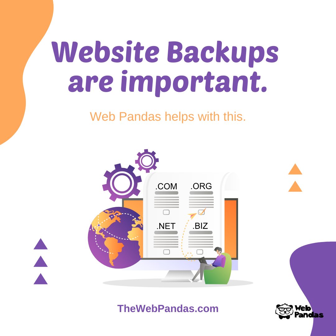 pandas_web's tweet photo. Regular backups of your websites are important for your business. Web Pandas performs daily backups of all hosted sites in case tragedy strikes.

#SmallBusiness #websitedesign #michigansmallbusiness⁠ #webdevelopment #websitedesigner #websitedevelopment #smallbusinessowner https://t.co/g99ezc6fCn