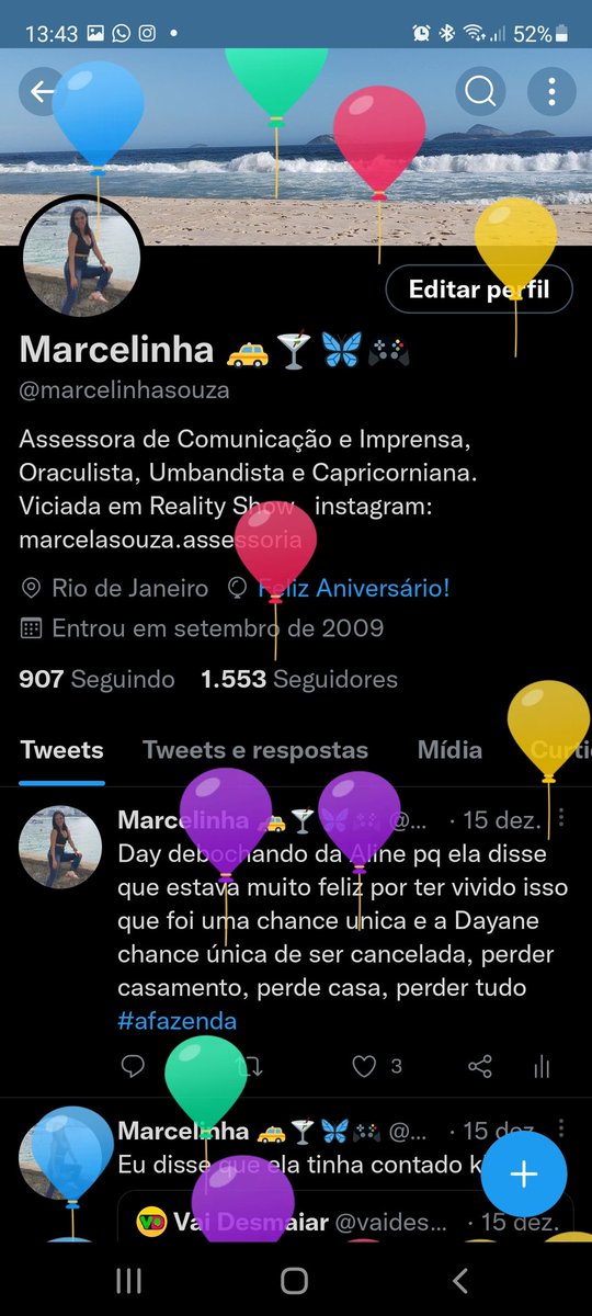 marcelinhasouza's tweet photo. Tão bonitinho os balões de parabéns. Meu dia!!! https://t.co/YhuxLkGG1B