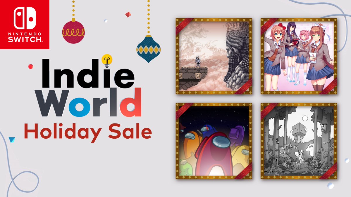 IndieWorldNA's tweet photo. Save up to 75% off on select #NintendoSwitch indie games and DLC bundles during the Indie World Holiday Sale on Nintendo #eShop! Ends 12/31 at 11:59 p.m. PT.

➡️: https://t.co/vWZp0eSaMH https://t.co/L5EVTVQ3q5