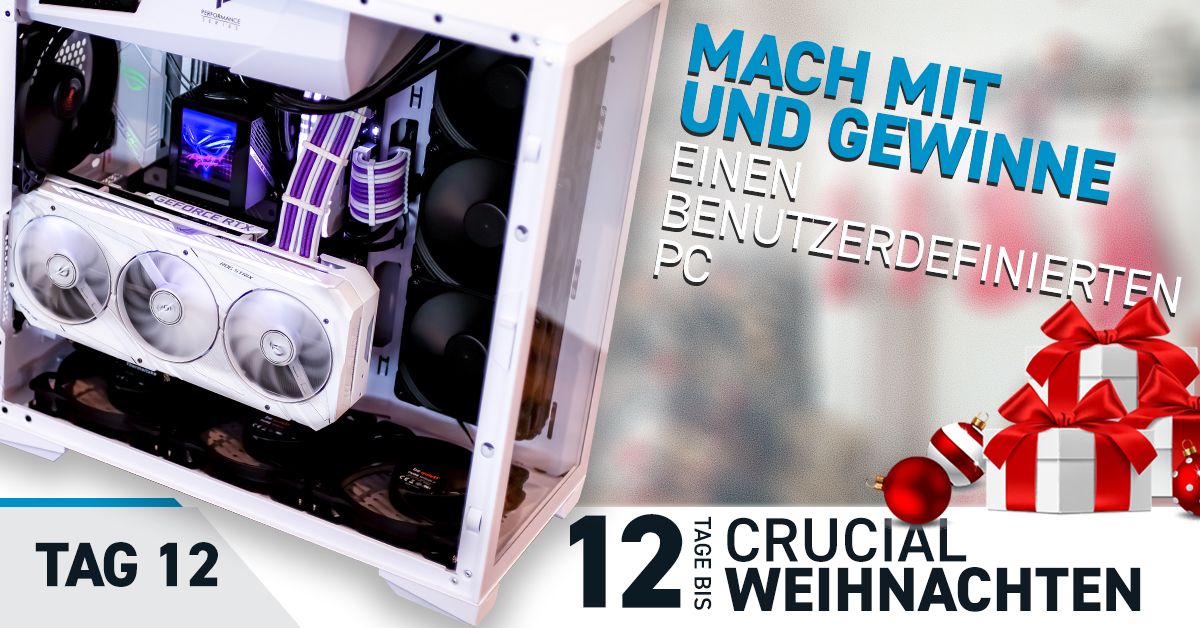 CrucialGermany's tweet photo. 🎄 TAG 12 - FINALE! 🎄 Wir präsentieren euch heute unseren Grand Prize! 🎁 Ihr könnt einen nagelneuen Custom PC gewinnen! Danke an @asusrogde und @Shellback_Tech für die Zusammenarbeit!
Wer von euch braucht diesen PC? 😍

So kannst du gewinnen 👉 https://t.co/BggzHkbG4b https://t.co/WBkLQn6CLU