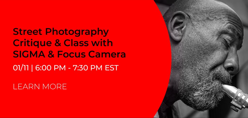 Focus_Camera's tweet photo. Join Focus Camera & @sigma_photo Ambassador, Jim Koepnick, for an online critique of your street photography.📸
LEARN MORE: https://t.co/WWUrCFHLXs
#sigma #focuscamera https://t.co/E73ns8el8L