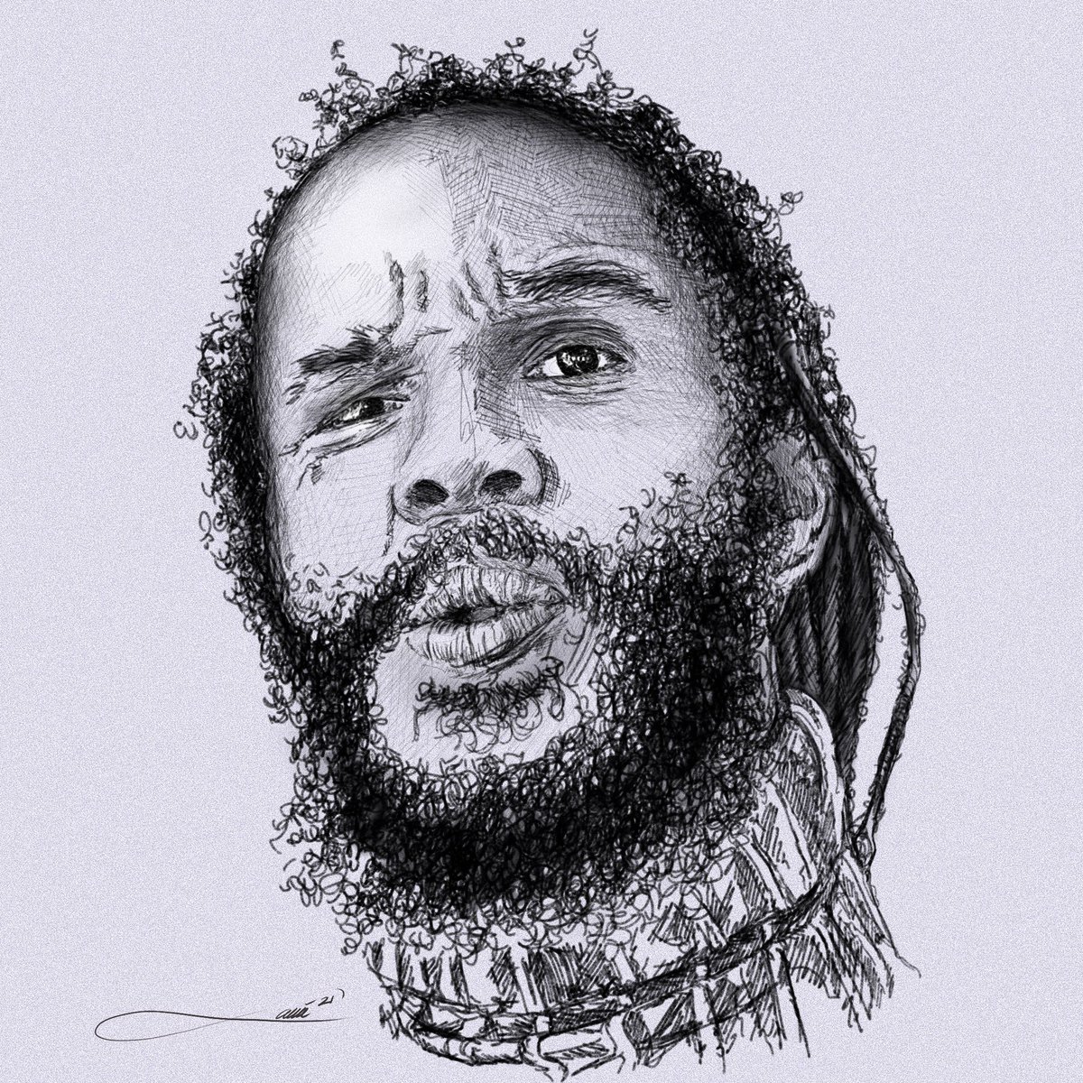Portraitsbylain's tweet photo. Inspired by ZIGGY MARLEY @ziggymarley ✨🎶☀️🏝
.
By @PORTRAITSBYLAIN ✨💚
.
#portraitsbylain #digitalart #ziggymarley #marley #reagge #digitalportraits #bigfan #digitalportraits #beard #procreate #houston #art #lainart #marley #ziggymarley https://t.co/itRF3ThfP5