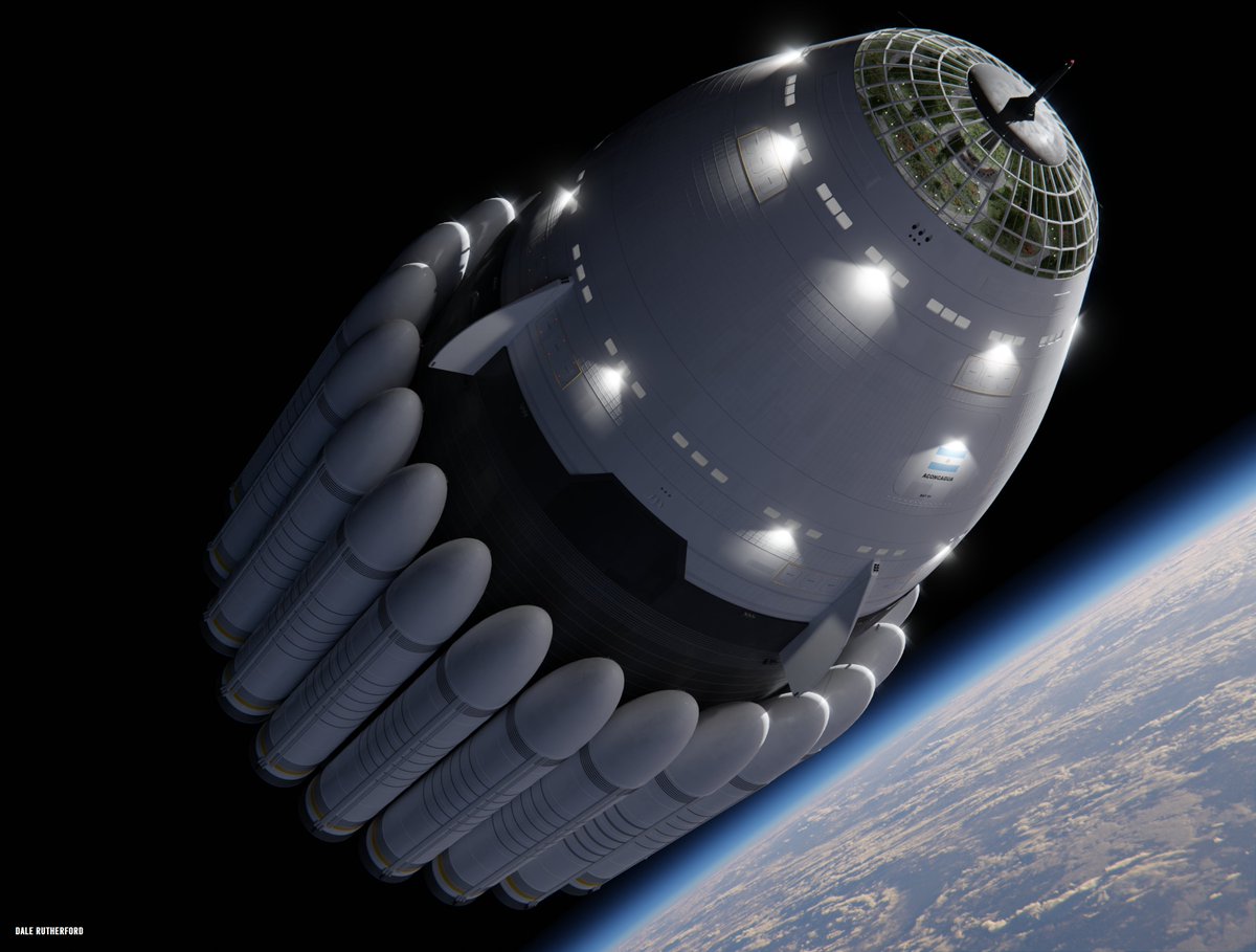 Here is my rendition of the massive ship designed by the little brother of <a href="/astronautaivan/">Iván</a>. Loved this design as soon as i saw it, hope he likes what i have done!

The Collosal Colony Ship Aconcagua so named after the tallest mountain in Argentina. 

#kidsdrawrockets