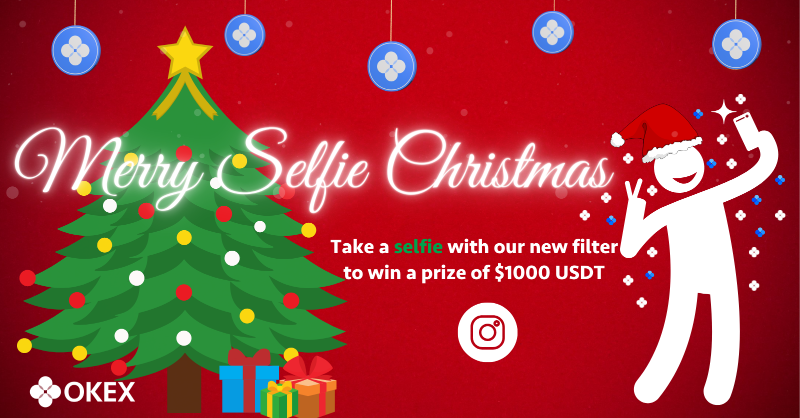 okx's tweet photo. 🥳 Get festive with #OKEx Santa filter 🎅🤳

To enter the 1,000 USDT prize pool 🎁
1️⃣ Like &amp; Retweet 🔂
2️⃣ Take a selfie with the Filter either on #FB or #IG
3️⃣ @ your favorite #crypto KOL to use the filter
4️⃣ Fill out https://t.co/BnWDwPdPpI

Try it now 👇  😎