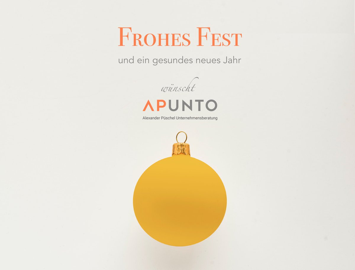 APUNTO__DE's tweet photo. Ein gesegnetes Weihnachtsfest und kommt gesund und munter ins neue Jahr! 

Ich freue mich schon auf die Begegnungen, das Teilen neuer Ideen und den Austausch, wenn es im Januar wieder losgeht ...

Herzliche Grüße!

#Weihnachtsgruesse #FroheWeihnachten https://t.co/IhqXJDdJZg