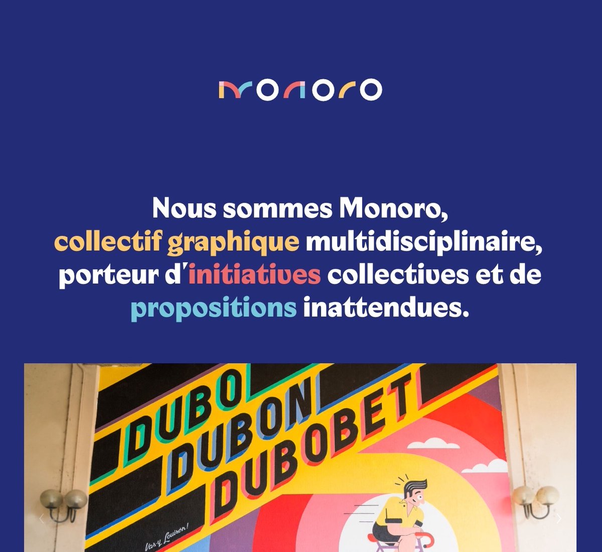 🎉  FORCE DE FRAPPE ET FARCES ET ATTRAPES 🎉

Nouveau slogan, nouveau site !

L’occasion de vous parlez de nos initiatives, ateliers, expositions, travaux et des belles personnes qui nous entourent.

-> monoro.co