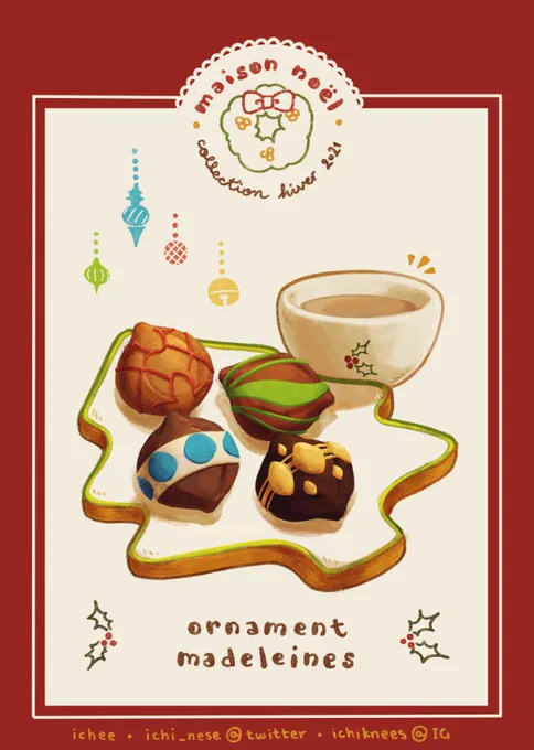 Maison Noel #4: Ornament Madeleines with Earl Grey Cream Dip 🎄! 