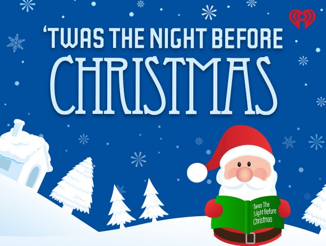 961thefox's tweet photo. It's the most wonderful NIGHT of the year 🎅 Get ready for Santa's arrival by having your favorite musicians read you 'Twas The Night Before Christmas on @iHeartRadio https://t.co/Rrl9uD0Hvn https://t.co/Vdppblvkfx