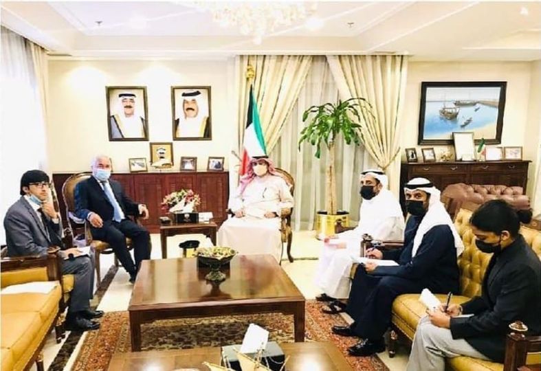 tajembkuwait's tweet photo. On December 7, 2021 the Ambassador Extraordinary and Plenipotentiary of the Republic of Tajikistan to the State of Kuwait Zubaydullo Zubaydzoda met with the Deputy Foreign Minister of the State of Kuwait for Asian Affairs Walid Ali Al- Khubaizi. https://t.co/zFhjM19HKY