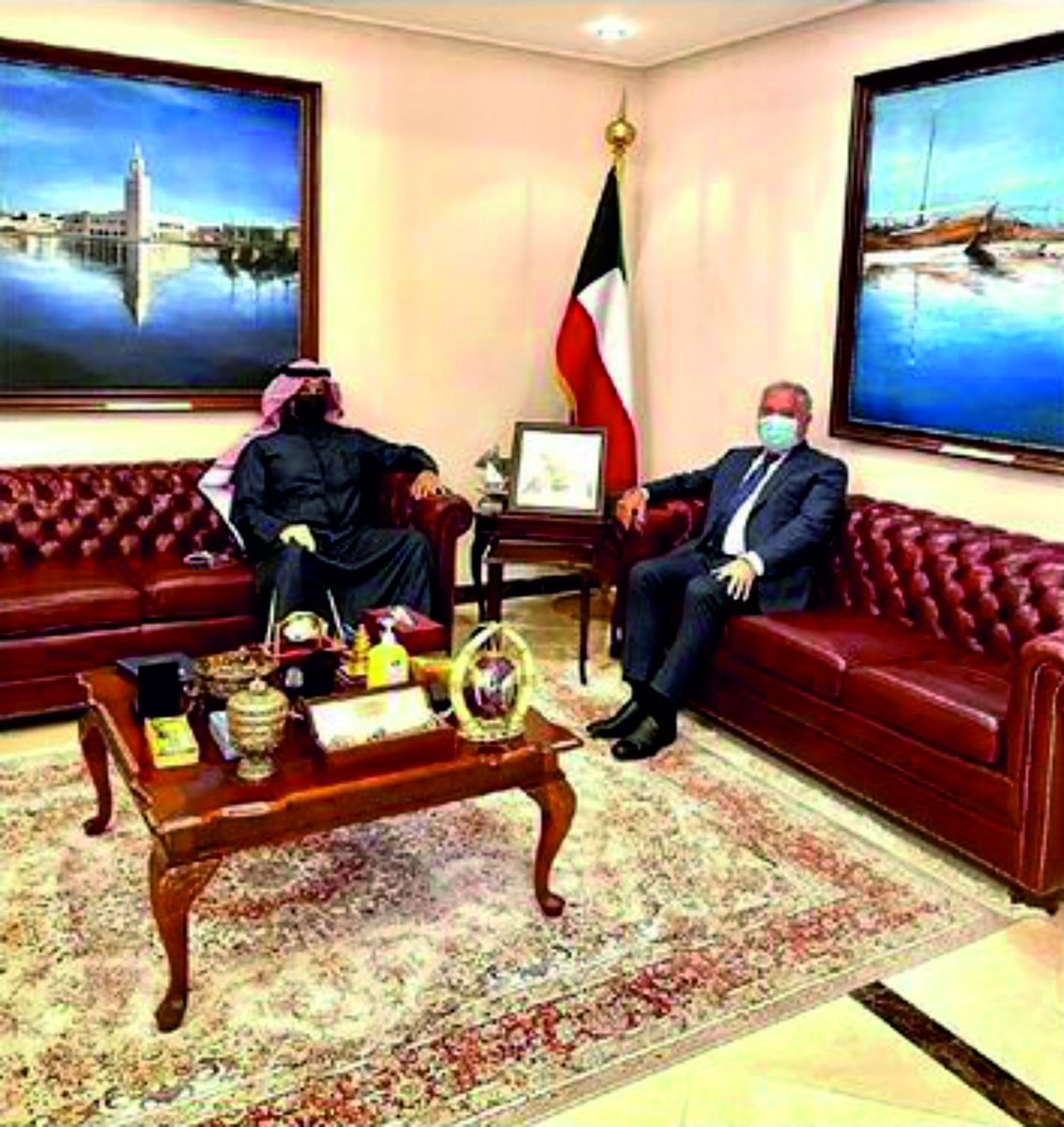 tajembkuwait's tweet photo. On December 8, 2021, the Ambassador of the Republic of Tajikistan to the State of Kuwait, Zubaydullo Zubaydzoda met with the Deputy Minister of Foreign Affairs of the State of Kuwait, Dhari Al-Ajran. https://t.co/i19vTya80E
