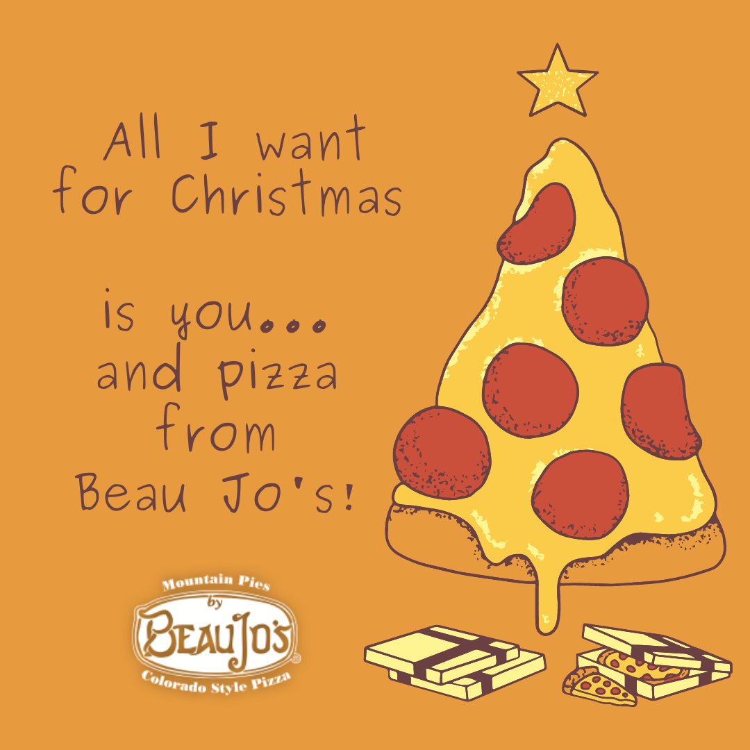 BeauJos's tweet photo. U + Me + Beau Jo's Pizza = A Happy Holiday! ❤️🍕🎄 #BeauJos #CO #Colorado #MountainPie #Pizza #ColoradoStyle https://t.co/nzK3SFch6p