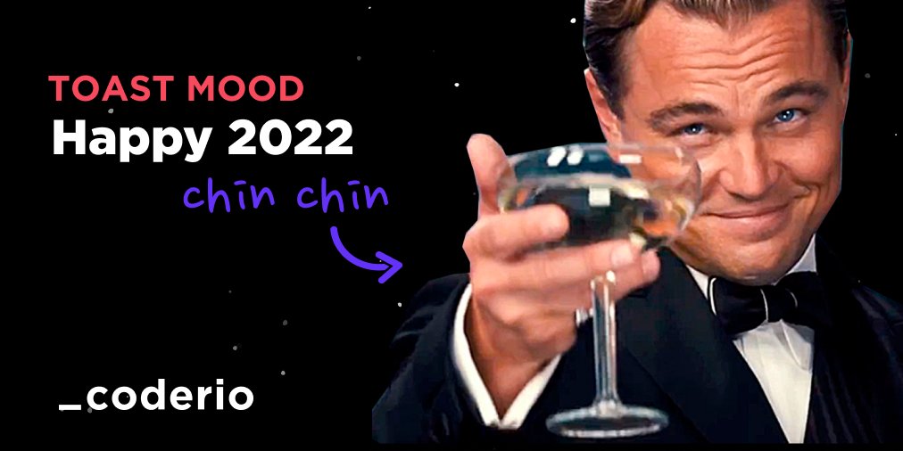 coderio_'s tweet photo. Mission accomplished 🚀After a year of great adventures and learning, it's time to enjoy the achievements and toast the good wishes 🍾We hope 2022 brings new challenges for the entire coderian family ✨Happy holidays! #PlanetaCoderio #newyear #bestwishes #cheers #IT #dreamjob https://t.co/bRdqMZD9id