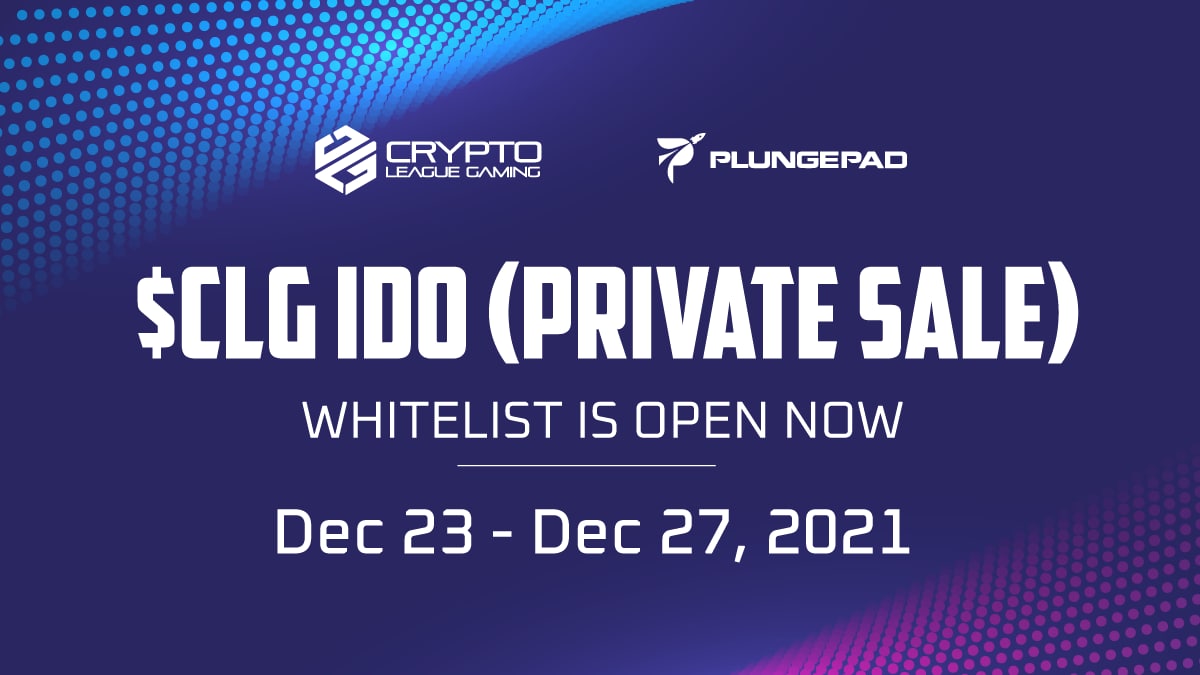 🟡$CLG IDO (Private Round): Whitelist has opened.

♦️We are delighted to announce that the whitelisting registration for <a href="/esports_clg/">CLG - Crypto League Gaming</a>  is now officially open.♦️ 

Let's get started!

🔗Whitelist Form: rb.gy/eoqvzh

#IDO #PrivateSale #PlungePad #Whitelisting #CLG